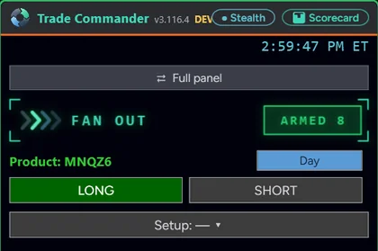 Trade Commander's order panel